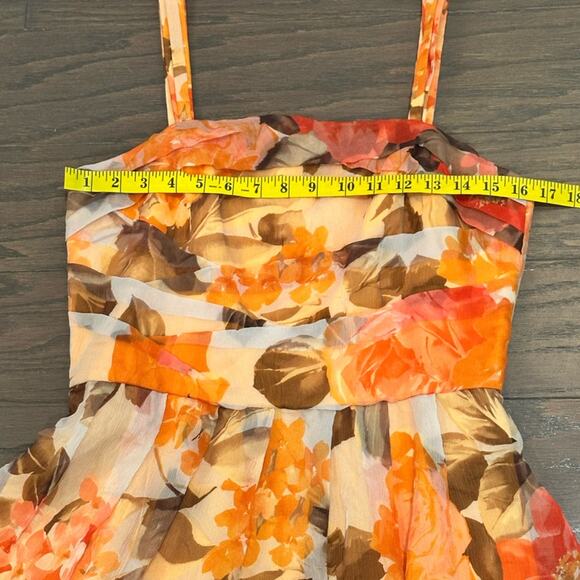 Lafayette 148 Vibrant Floral Silk Dress Size 6 - Picture 5 of 9